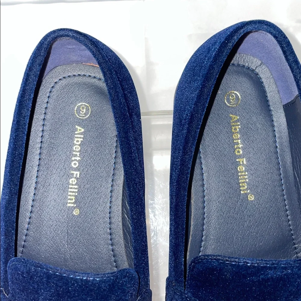 ALBERTO FELLINI BLUE VELVET LOAFERS FTL-02-194